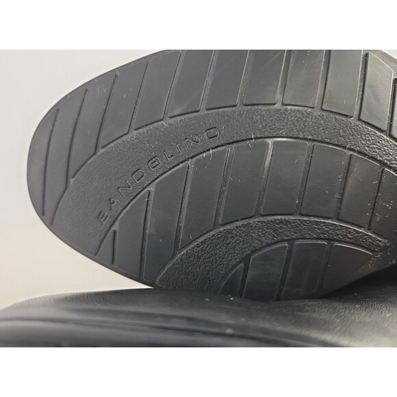 Bandolini Black Leather Riding Boots Zip Closure Brown Leather Accents Sz 7 M - Picture 14 of 15